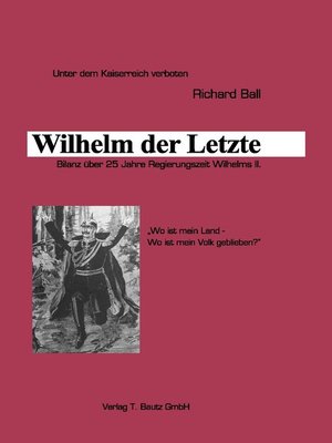 cover image of Wilhelm der Letzte